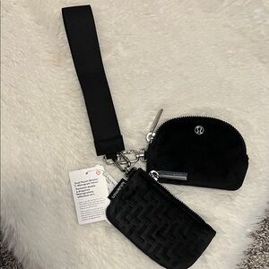 Lululemon Dual Pouch Wristlet L Monogram Velvet